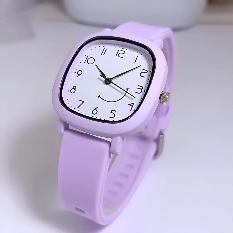 Damen Bunte Silikonarmband Quarz Uhr