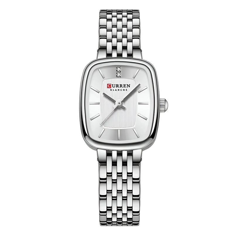 Damen Klassische Quadrat-Zifferblatt Uhr