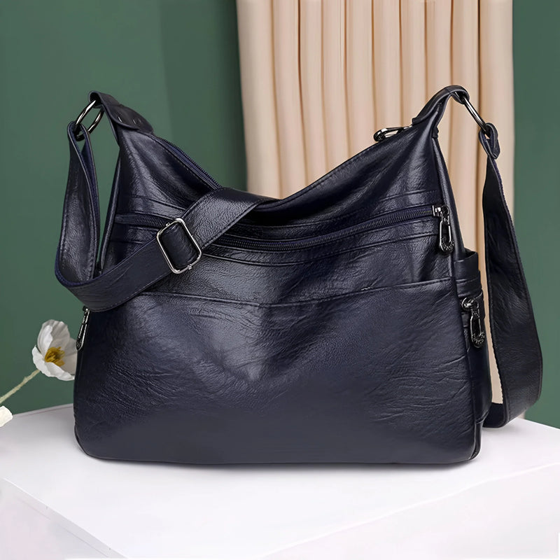 Luxuriöse Damen-Schultertasche aus Leder