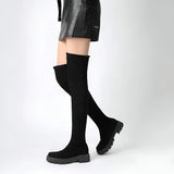 Damen Überknie-Stretch-Stiefel