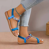 Strass Elastischer Riemen Sommer-Sandalen