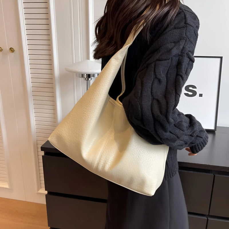 Damen Schultertasche aus Leder mit verstellbarem Riemen