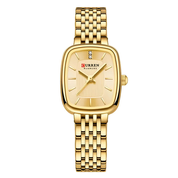 Damen Klassische Quadrat-Zifferblatt Uhr