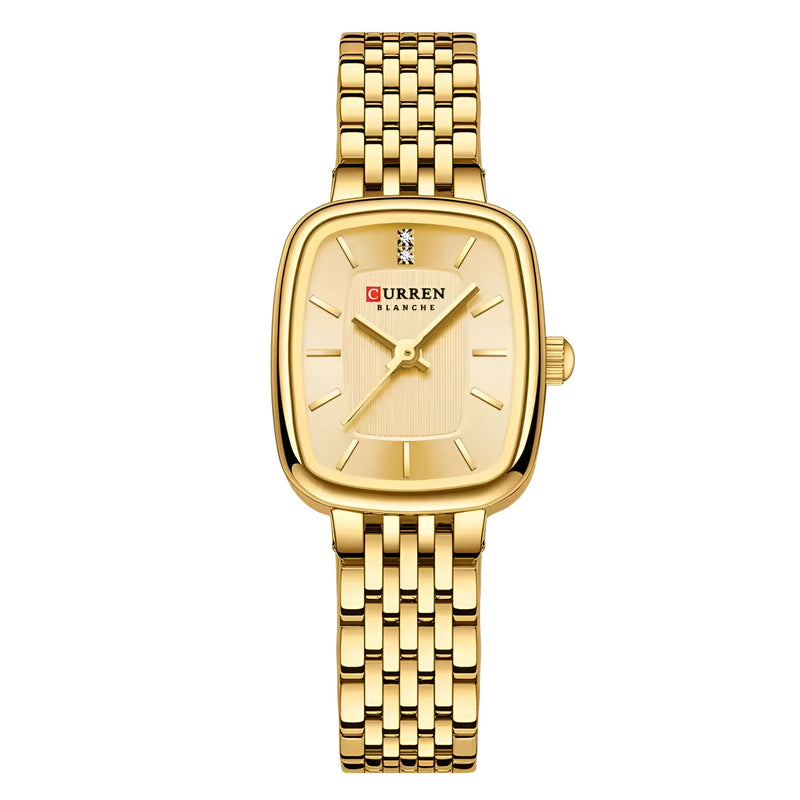 Damen Klassische Quadrat-Zifferblatt Uhr