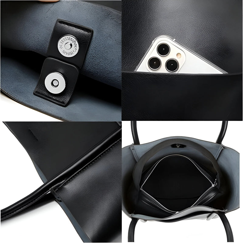 Damen Große Schulter-Tote-Bag aus Leder