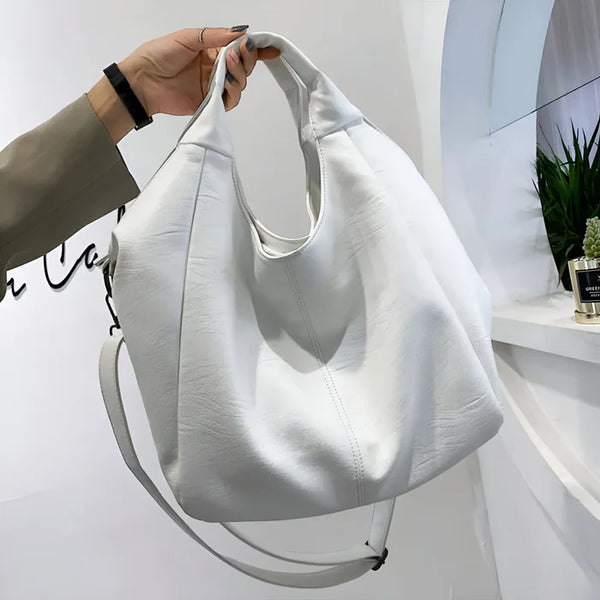 Damen Große Schultertasche aus weichem Leder