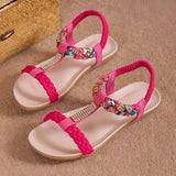 Strass Elastischer Riemen Sommer-Sandalen