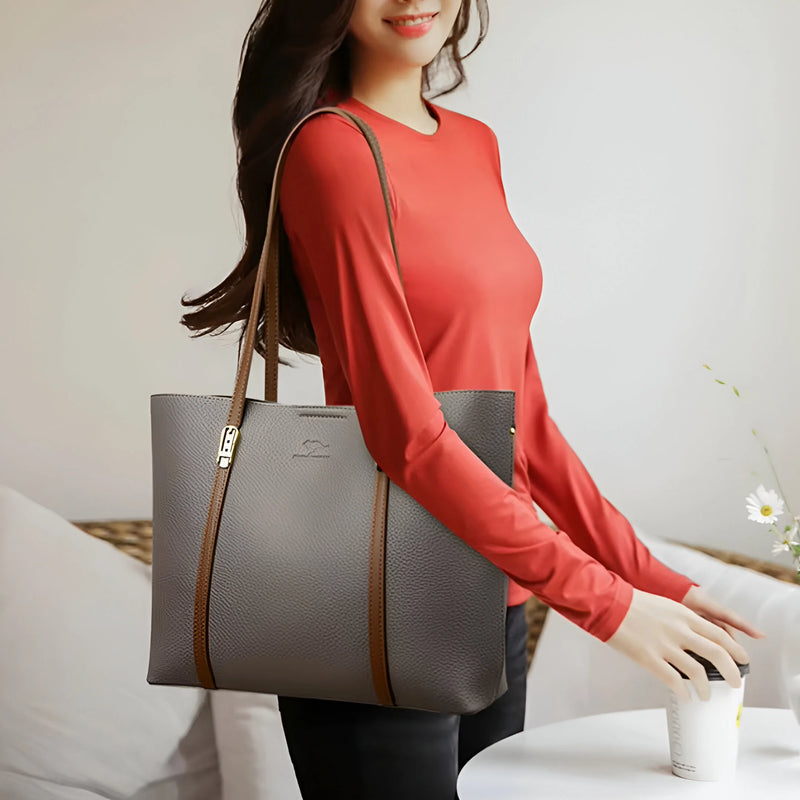 Vielseitige Schultertasche aus Leder