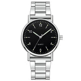 Damen Leuchtende Edelstahl Quarz Uhr