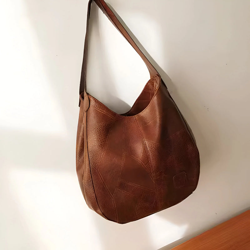 Damen Trendige Vintage-Schultertasche aus Leder