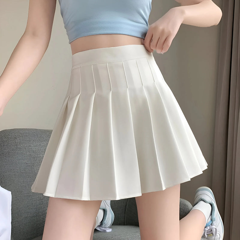 High-Waist Falten-Minirock – Bequem & vielseitig