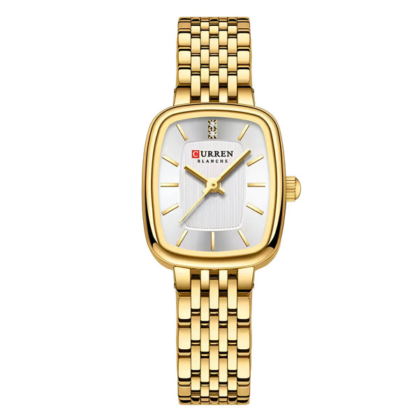 Damen Klassische Quadrat-Zifferblatt Uhr
