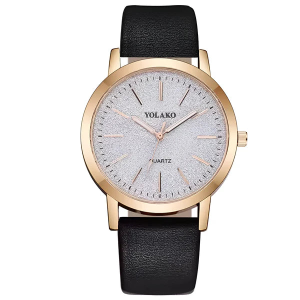 Frosted Dial Lederuhr