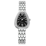 Kristall-Akzent Oval Armband Uhr