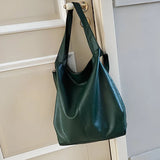 Vintage Schulter-Tote-Handtasche aus weichem PU-Leder