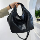 Damen Große Schultertasche aus weichem Leder