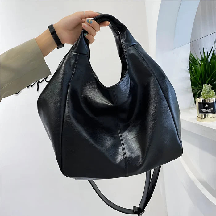 Damen Große Schultertasche aus weichem Leder