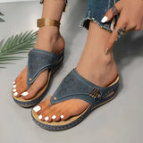 Damen Wedge Heel Sandalen mit Clip-Zehenverschluss