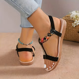 Strass Elastischer Riemen Sommer-Sandalen