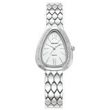 Kristall-Akzent Oval Armband Uhr