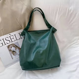 Große Retro-Leder-Tote-Bag für Damen