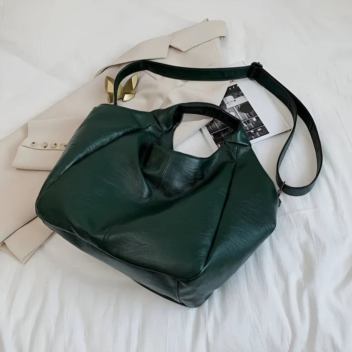 Damen Große Schultertasche aus weichem Leder