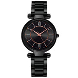 Damen Vielseitige Edelstahl Quarz Uhr