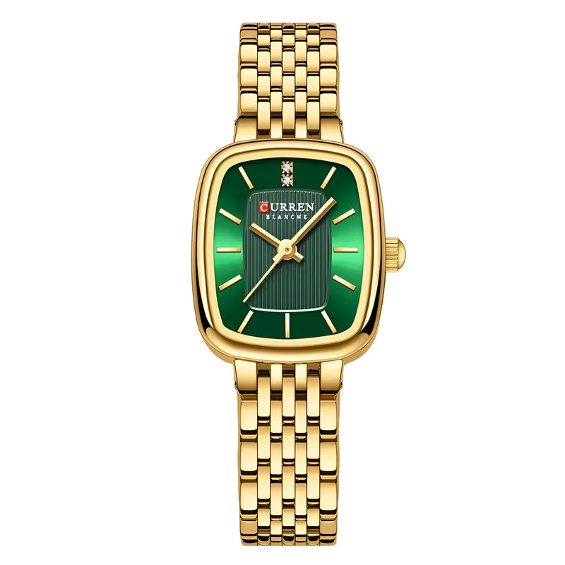 Damen Klassische Quadrat-Zifferblatt Uhr