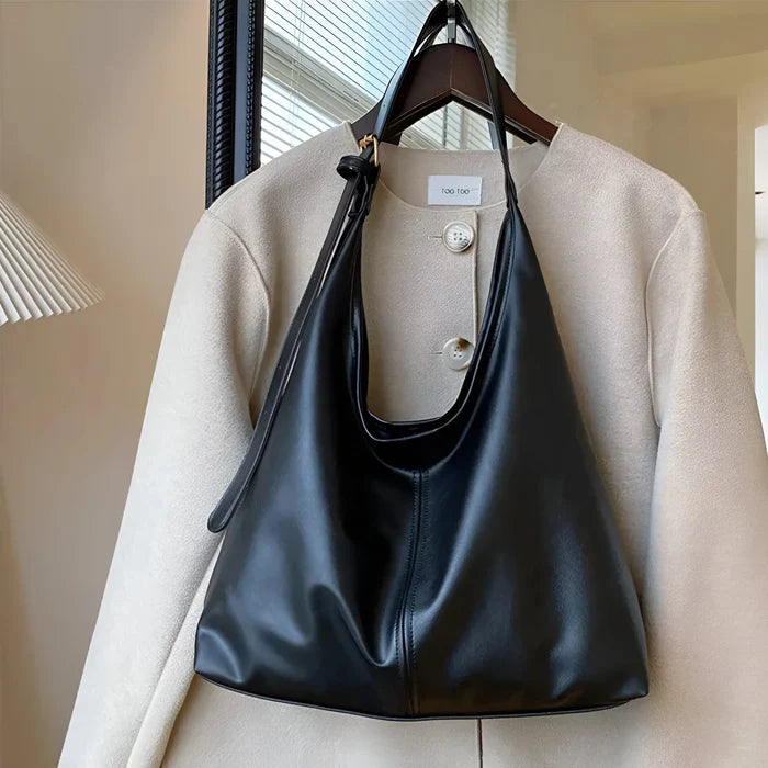 Vintage Schultertasche aus weichem Leder für Damen