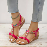 Strass Elastischer Riemen Sommer-Sandalen