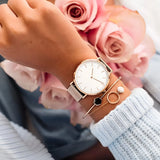 Damen Stylische Mesh Armband Uhr