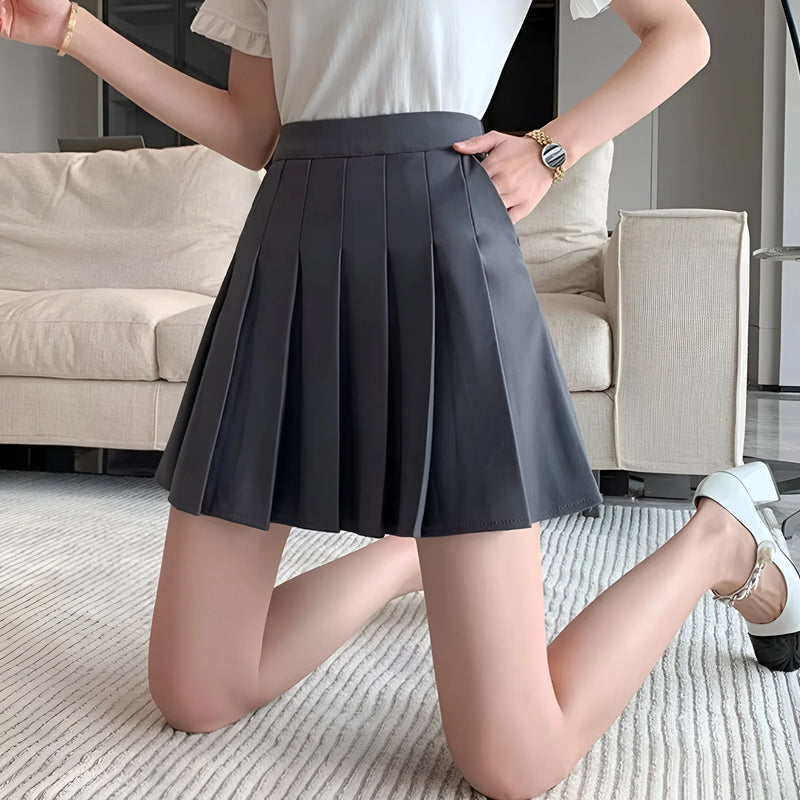 High-Waist Falten-Minirock – Bequem & vielseitig