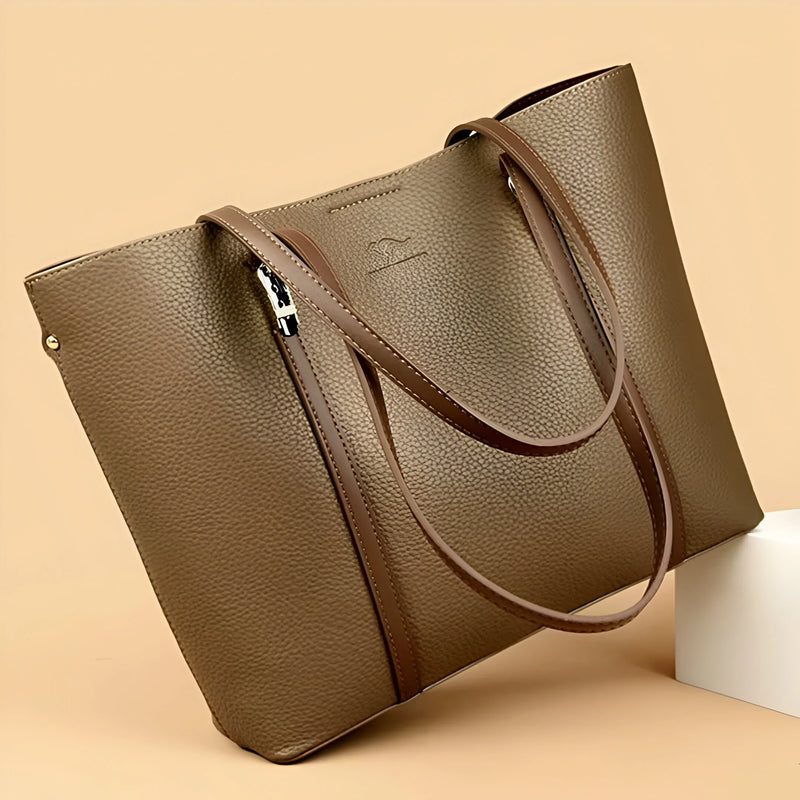 Vielseitige Schultertasche aus Leder