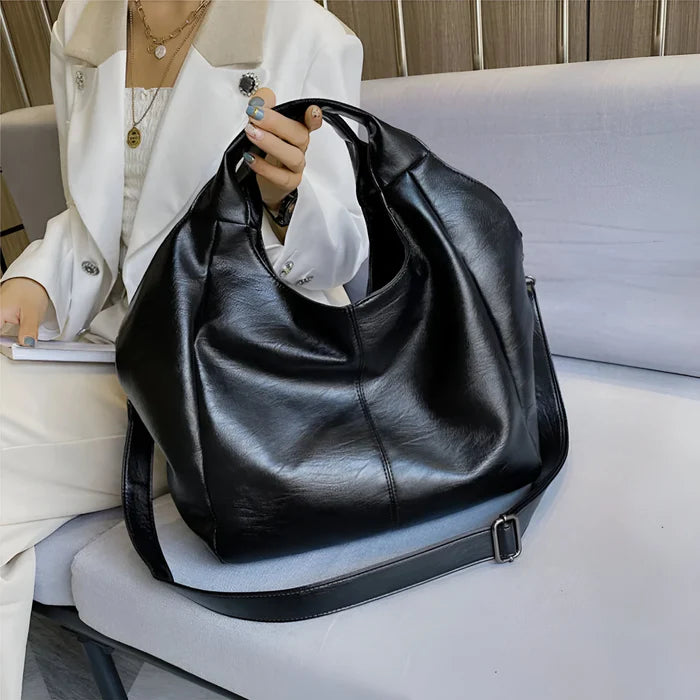 Damen Große Schultertasche aus weichem Leder