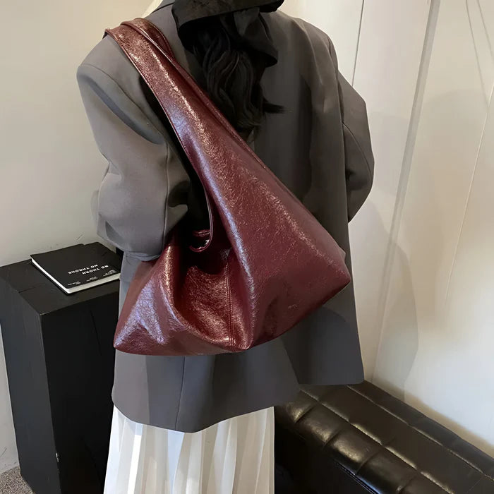 Schultertasche aus PU-Leder