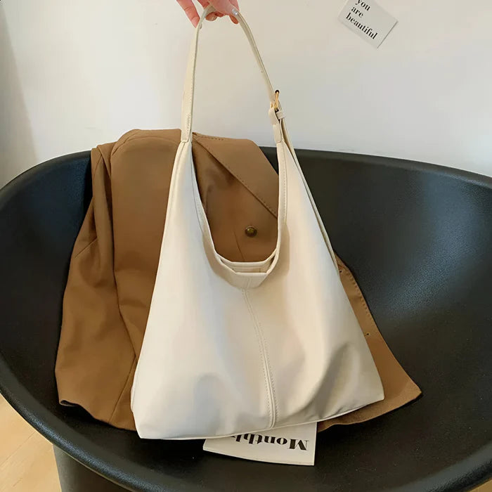 Vintage Schultertasche aus weichem Leder für Damen