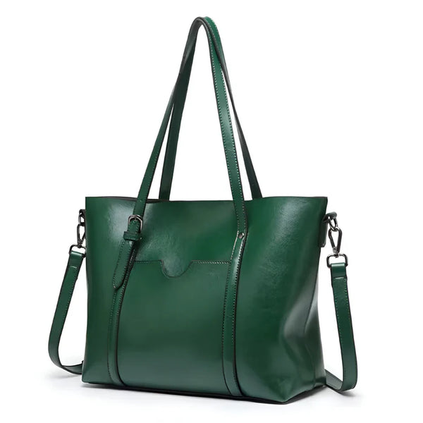 Damen Vintage-Schultertasche aus Leder