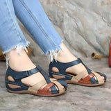 Damen Rundzehen Wedge-Sandalen