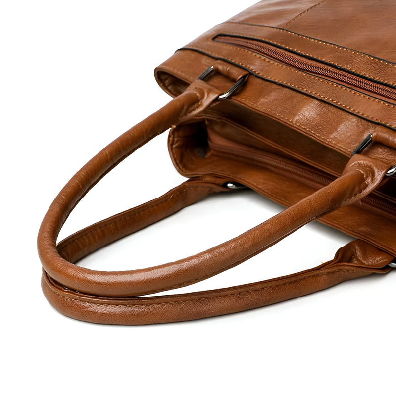 Stilvolle Boston-Handtasche aus Leder für Damen