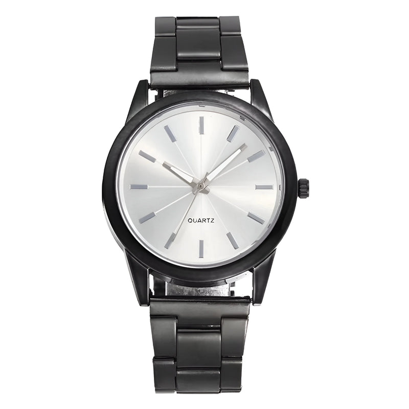 Damen Minimalistische Edelstahl Quarz Uhr
