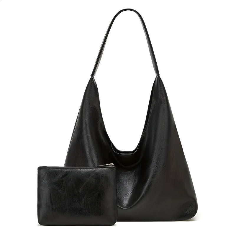 Damen Klassische Leder-Schulter-Tote-Bag
