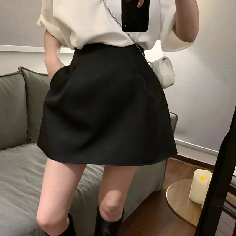 Chic High-Waist A-Linien Minirock