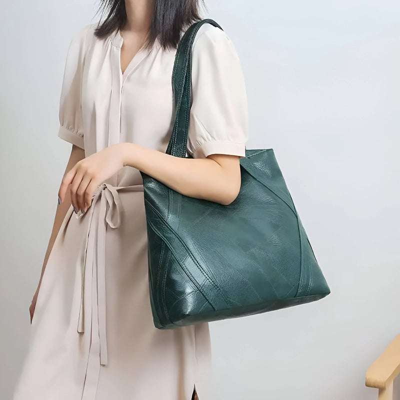 Damen Stilvolle Lederhandtasche mit großer Kapazität