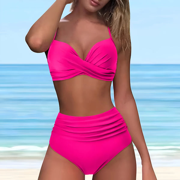 Damen-Bikini-Set mit überkreuztem Design