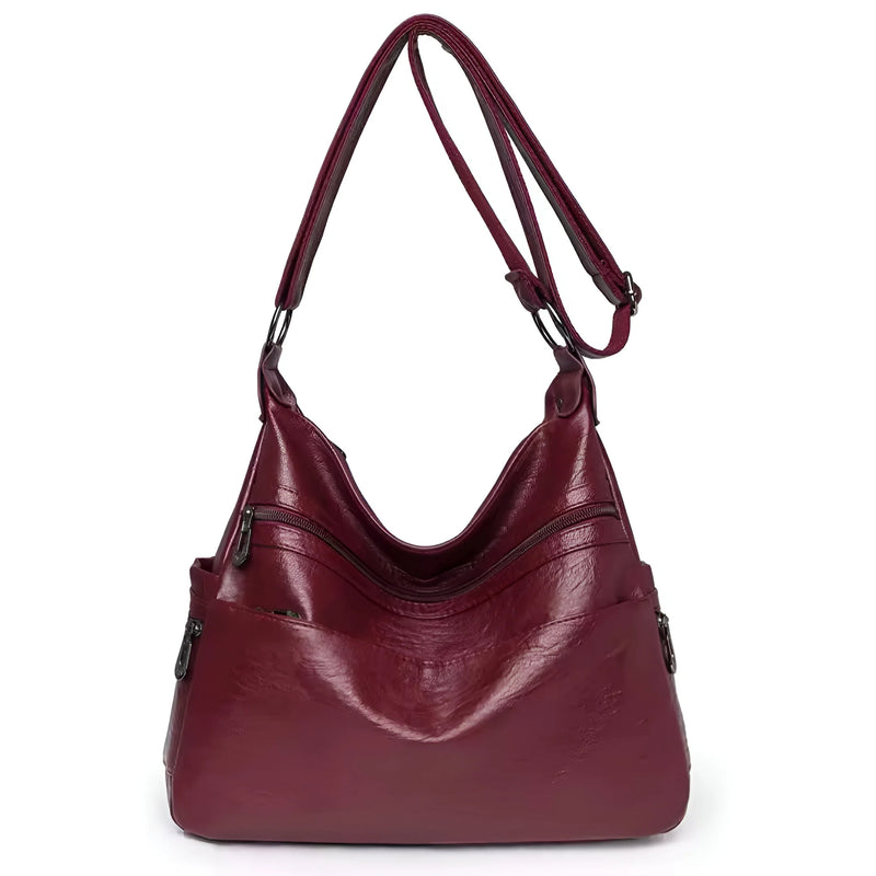 Luxuriöse Damen-Schultertasche aus Leder