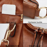 2-teiliges Set: Damen-Shopper & Crossbody-Tasche aus Leder