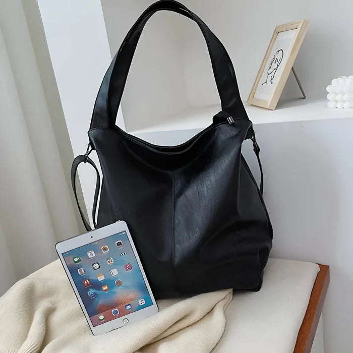 Vintage Schulter-Tote-Handtasche aus weichem PU-Leder