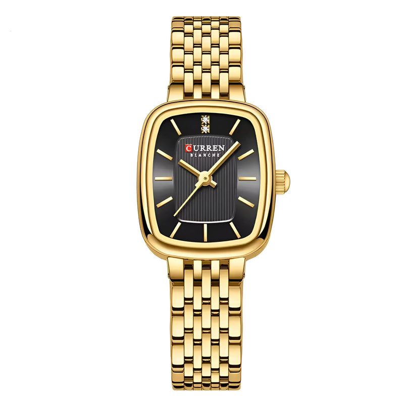 Damen Klassische Quadrat-Zifferblatt Uhr