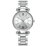 Damen Vielseitige Edelstahl Quarz Uhr