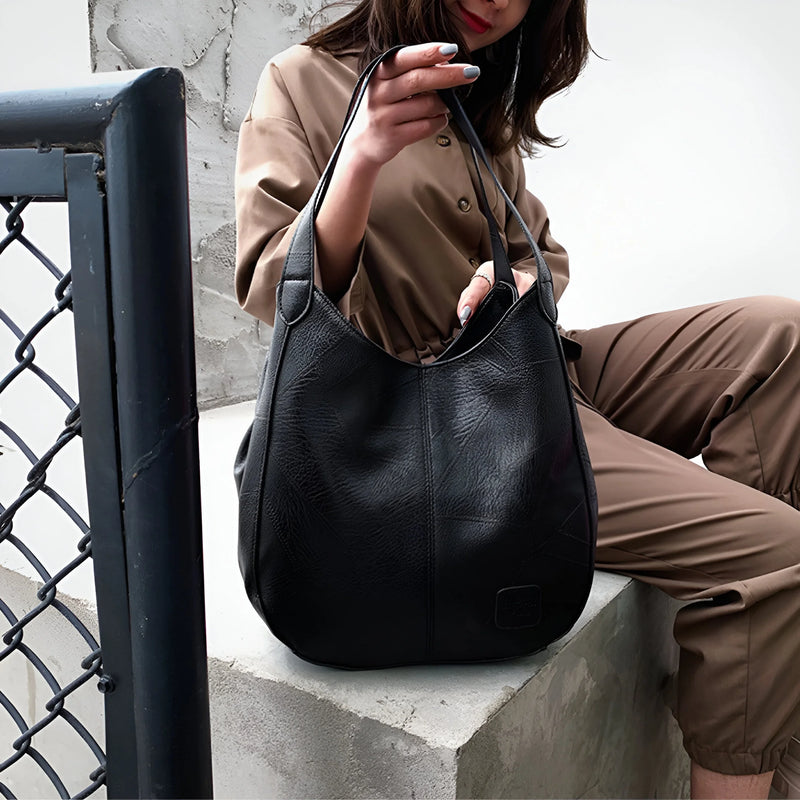 Damen Trendige Vintage-Schultertasche aus Leder
